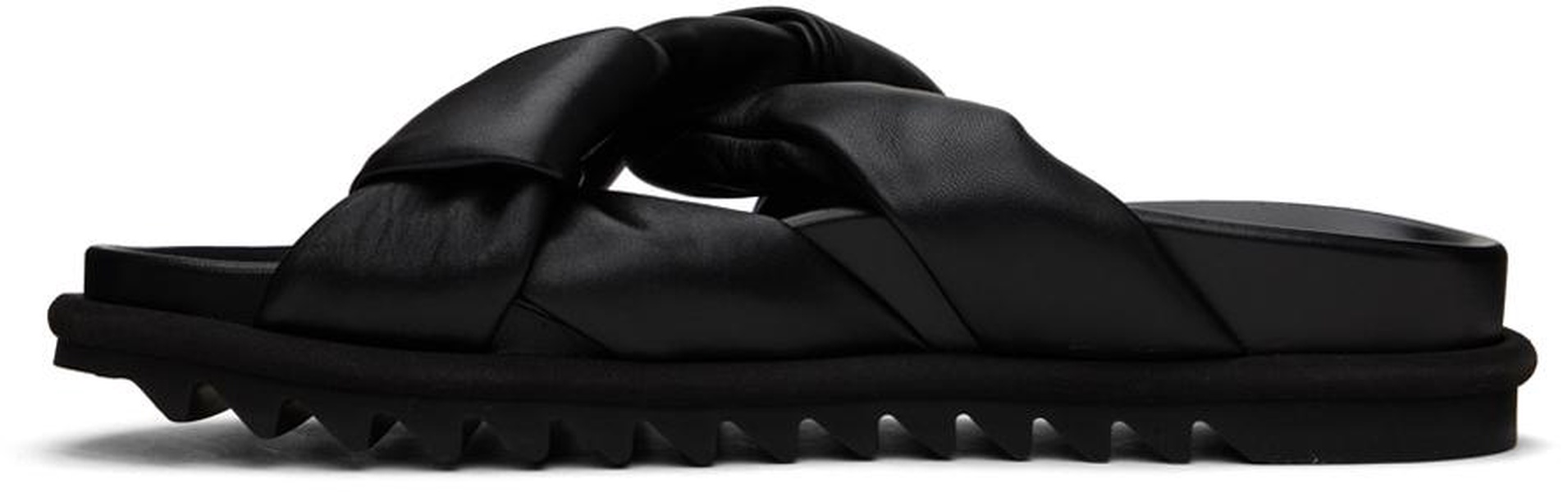 Black Padded Sandals