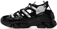 Silver & Black Classic Tracker Trainer Sneakers