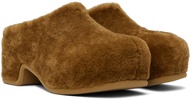 Tan Shearling Clogs