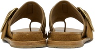 Tan Beau Buckle Sandals