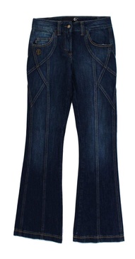 Cavalli Women Dark  Cotton Stretch Low Waist Jeans