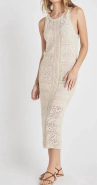 kimi crochet tank dress in natural