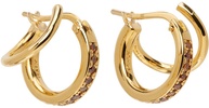 SSENSE Exclusive Gold Crystal Stellar Earrings