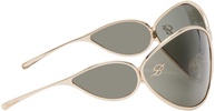 Gold Wraparound Sunglasses