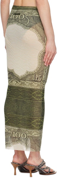 Green & Off-White 'The Cartouche' Maxi Skirt