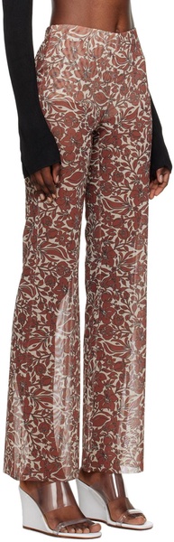 Red & Beige Priya Trousers