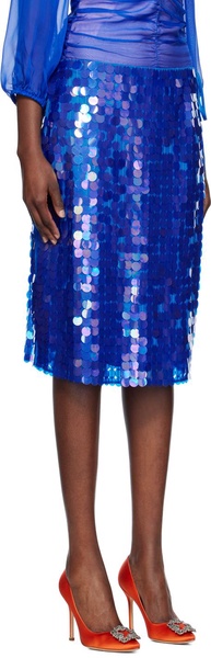 Blue Marna Midi Skirt