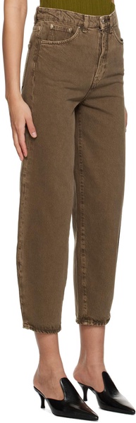 Brown Barrel Jeans