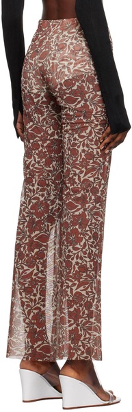 Red & Beige Priya Trousers