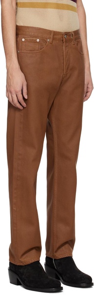 Brown Button-Fly Jeans