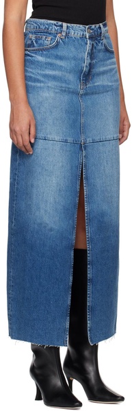 Blue Tazz Denim Maxi Skirt