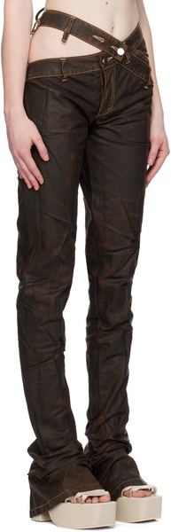 Brown Jeather Jeans