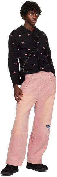 Black & Pink Graphic Cardigan