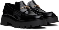 Black Carter Mid-Heel Lug Loafers