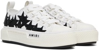 White & Black Stars Court Low Sneakers