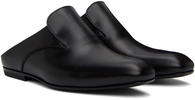 Black Paneled Loafers