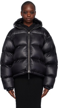 Black Hooded Down Jacket