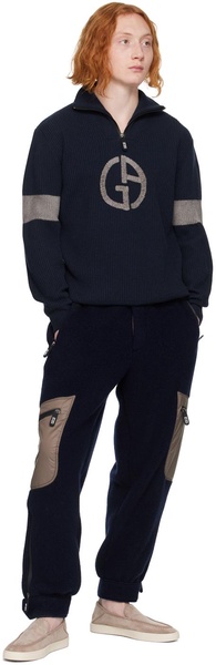 Navy Zip Sweater