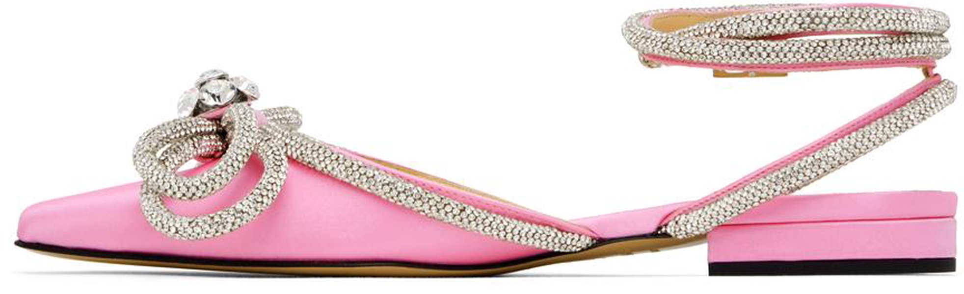 Pink Double Bow Ballerina Flats