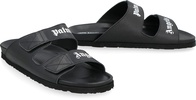 Palm Angels Leather Slides With Logo