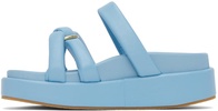 Blue Padded Platform Sandals