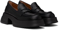 Black Pinched Seam Loafers