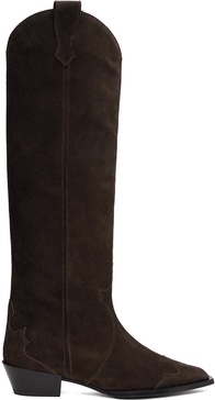 Brown Aruna Suede Cowboy Tall Boots