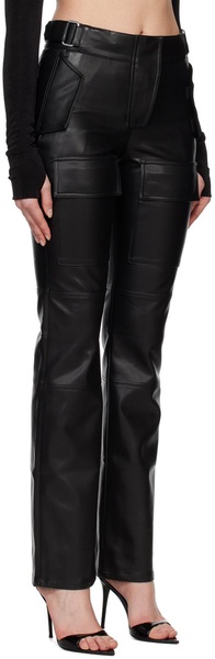 Black Cinch Faux-Leather Trousers