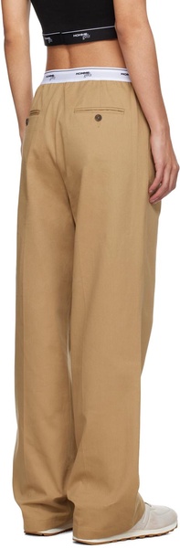 Brown Pleated Trousers