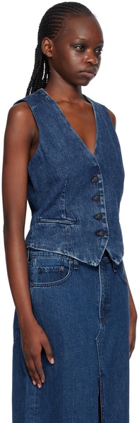 Navy Priya Denim Vest