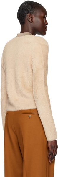 Beige Eyelash Cardigan