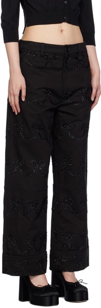 Black Pattern Trousers