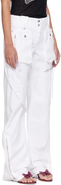 SSENSE Exclusive White Denim Cargo Pants