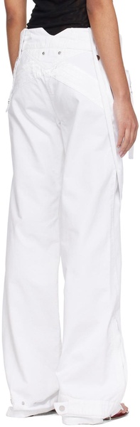 SSENSE Exclusive White Denim Cargo Pants