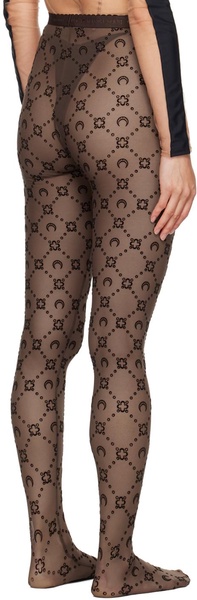 SSENSE Exclusive Brown Moonogram Tights