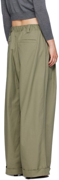 Green Drawstring Chino Trousers