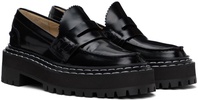 Black Lug Sole Platform Loafers