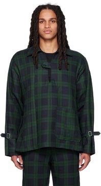 Green Raw Edge Shirt