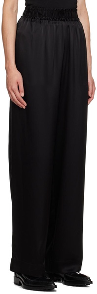 Black Gathered Trousers