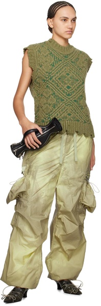 Khaki Balloon Cargo Pants