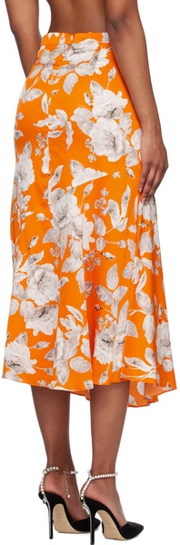 Orange Griselda Midi Skirt