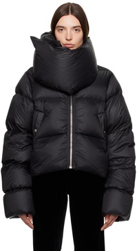 Black Funnel Neck Down Jacket