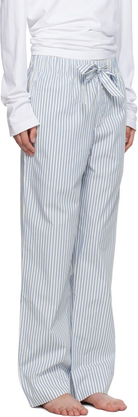 White & Blue Poplin Pyjama Pants