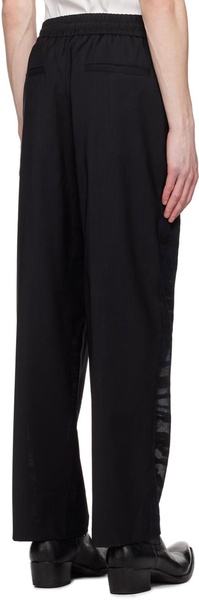 Black Paneled Trousers