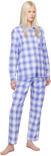 Blue Check Pyjama Shirt