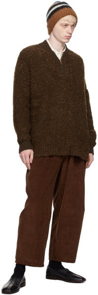 Brown Half-Zip Sweater