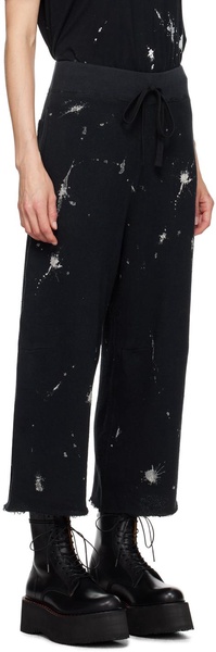 Black Articulated Knee Sweatpants