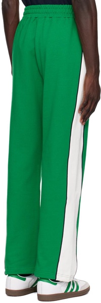 Green Paneled Track Pants