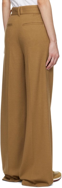 Brown Shelly Wide-Leg Trousers