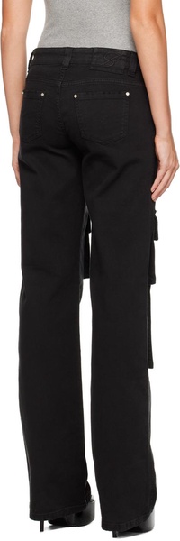 Black Cinch Strap Cargo Pants